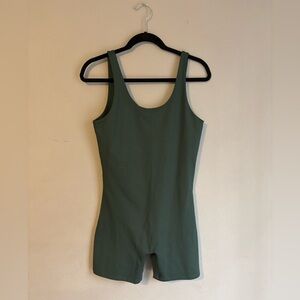 Girlfriend Collective Forest Green Bike Unitard